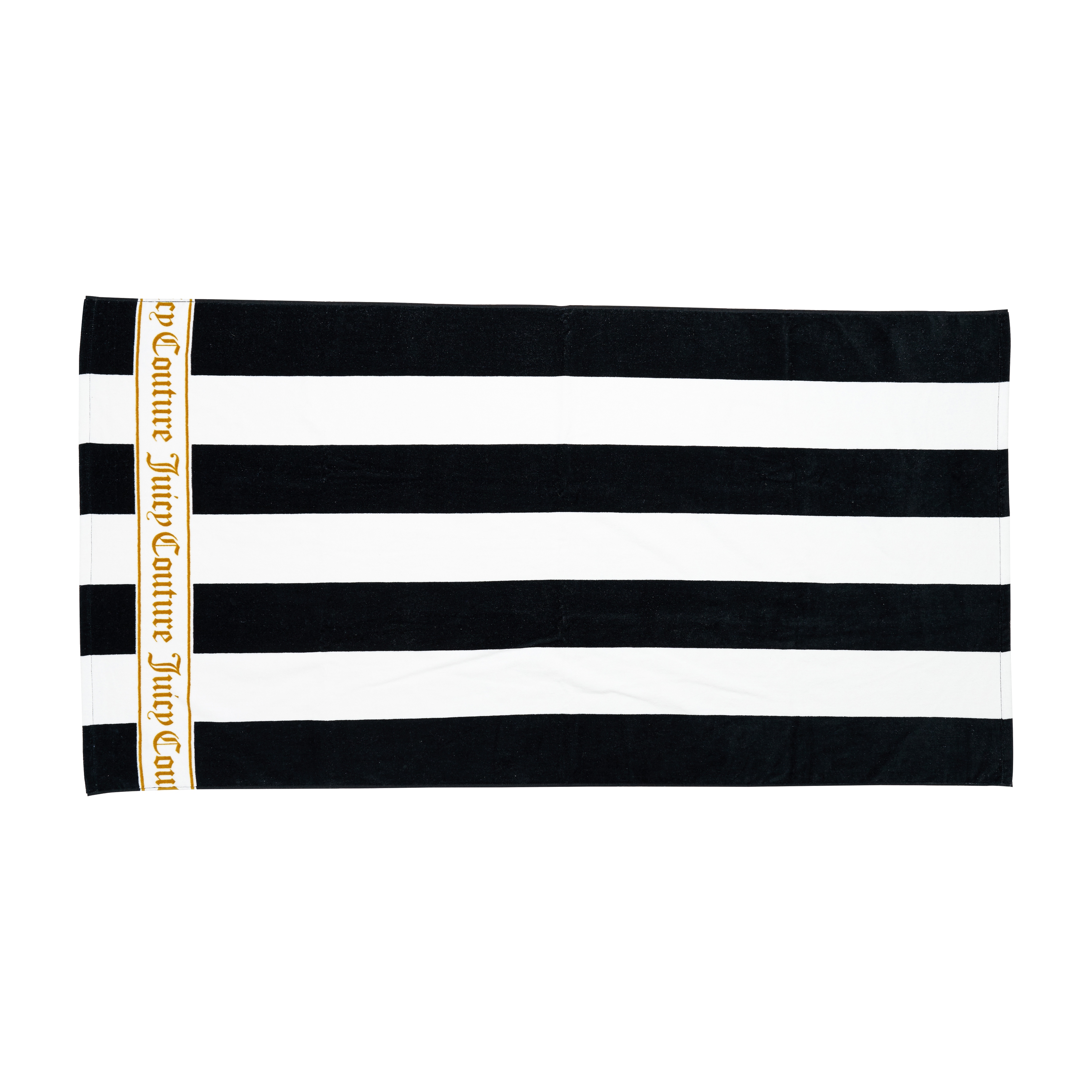 Juicy Couture Black White Cabana Stripe 36 in. x 68 in. 100
